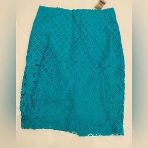 Loft 0P pencil skirt. Teal color.  New with tags